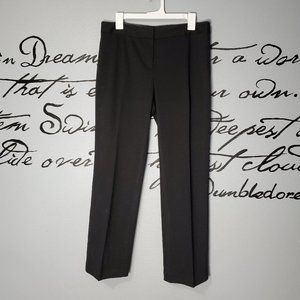 Tahari Black Straight Leg Trousers Flat Front, 10